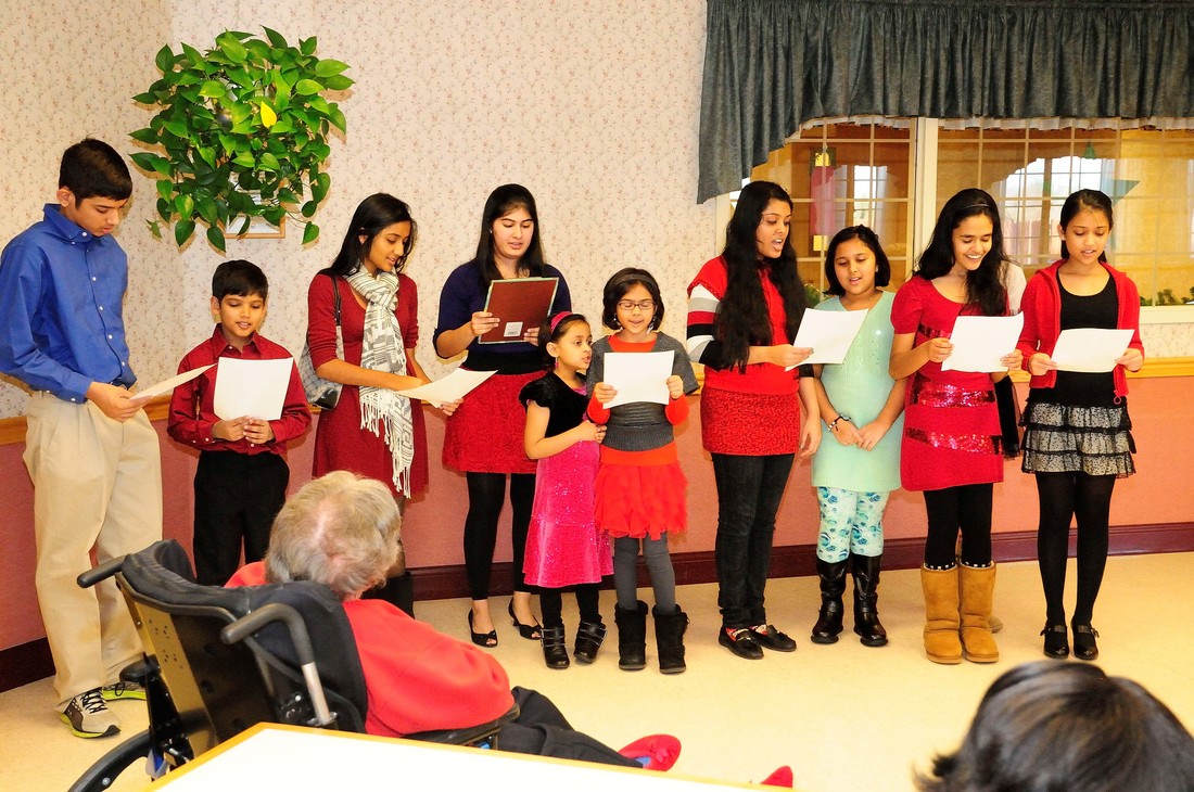 CCI children at the Sparsha senior-home visit